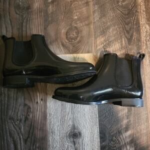 Henry Ferrera Women's Black Ankle Rain Boots